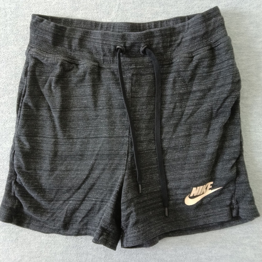 Nike Sportswear Gym Vintage Shorts Charcoal Heather Grey XS 837456-010